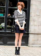 组图：日本人气模特菅原沙树示范50款日系搭配