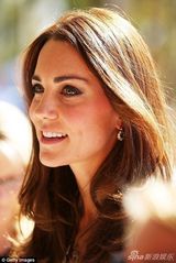 组图：凯特印花连衣裙探访澳洲 与威廉亲手种树