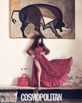 高清组图：金惠秀西班牙写真 豹纹开叉裙性感