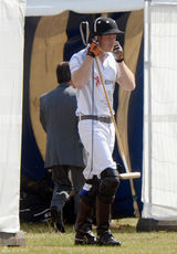 组图：威廉王子升级人父首露面 与弟弟哈里打球