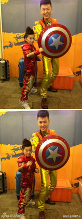 组图：张玮粉友逆袭晒造型：连德性都一样