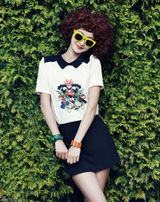 高清组图：韩星徐孝琳写真春意盎然爆炸头俏皮