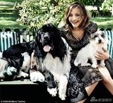 组图：詹妮弗-劳伦斯登杂志 怀抱爱犬鲜花簇拥