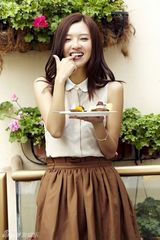 组图：傅晶森系写真绽放美丽