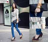 明星爱街拍第24期：春日蓝色搭配VS百搭针织衫