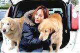 组图：刘虹翎与爱犬拍写真 呼吁关注流浪动物