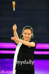 组图：韩国艺术体操精灵孙妍在公开彩排现场