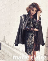 高清组图：韩星李珉廷纽约街头写真展女王范