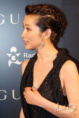 幻灯图集：李冰冰出席晚宴 深V礼服与刘嘉玲斗艳