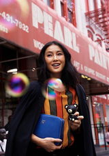 组图：陈燃纽约寻访灵感之源 潮味十足展国际范儿