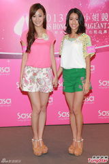 组图：港姐佳丽出席活动 大热陈凯琳否认秀英语