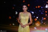 组图：2013新浪微博之夜红毯 杨恭如嫩黄裙妩媚