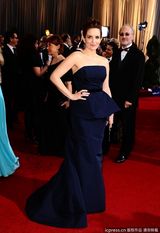 高清组图：奥斯卡红毯蒂娜-菲身着礼服婉约动人