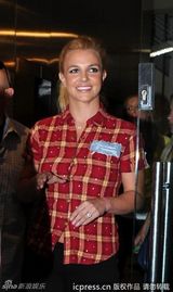 组图：布兰妮伦敦奔波心情好 秀鸽子蛋疑好事将近