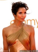 组图：艾美奖红毯 帕德玛-拉克施密古铜色长裙