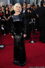 高清组图：安娜-法瑞丝黑色闪片裙低调奢华