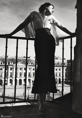 高清图：许晴性感沐浴左岸阳光 优雅演奏黑白乐章