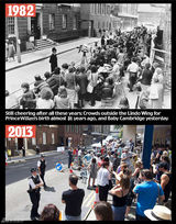 组图：威廉父子生于同家医院 31年前后对比