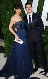 高清图：汤姆-克鲁斯携爱妻凯蒂亮相奥斯卡派对