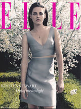 组图：克里斯汀-斯图尔特V领裙登《ELLE》封面