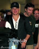 组图：马特达蒙与沙尔托科普雷赴韩宣传新片