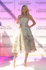 高清图：超模坎蒂丝-斯瓦内普尔抹胸裙甜美亮相