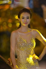 组图：车模兽兽性感透视黄金奶 自信爆乳微笑