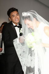 组图：纪文蕙大婚性感露半球 曾之乔杨佑宁也想婚