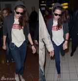 组图：斯图尔特戴黑超露笑容 疑似与男友复合