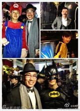 组图：黄晓明开生日派对 变身蝙蝠侠