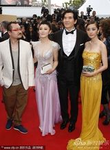 组图：杨幂陈廷嘉助阵《锈与骨》 单色礼服华美大方