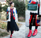 明星爱街拍第10期：冬日夹克马甲搭配时尚保暖