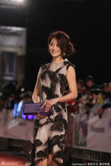 组图：赖雅妍印花礼服亮相台湾金钟奖红毯