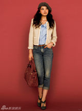 组图：日本模特宫田聪子示范89款秋季服饰搭配