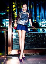 组图：莫小棋登杂志 化身光影魅惑黑天使