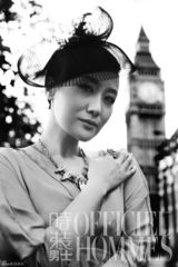 组图：谭晶伦敦复古大片彰显国际范