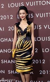 组图：张歆艺深V现身奢侈品牌时尚之夜  捂胸防走光