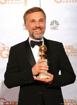 高清图：瓦尔兹《无耻混蛋》获最佳男配角开心大笑