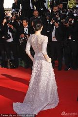 组图：《维纳斯》首映 章子怡素雅长裙助阵