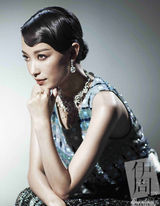 倪妮复古摩登时尚写真 衣香鬓影精致高雅