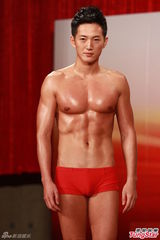 高清图：2012亚洲先生首次面试 泳裤示人奇招尽出