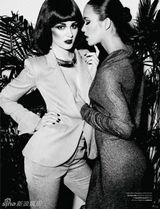 组图：莉顿-梅斯特登杂志 大胆与男模互动