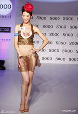 组图：林莉首度内衣秀演绎性感华丽内衣