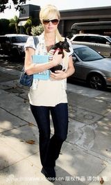 幻灯图集：帕丽斯-希尔顿与宠物狗形影不离