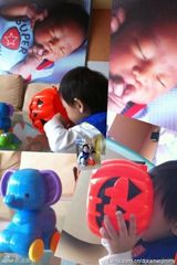 组图：微镜头下的小小志 呆萌可爱完胜童颜老爸