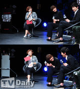 组图：李诗英穿露背装宣传恐怖片《预告杀人》