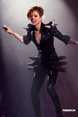 幻灯：郑秀文许志安相拥献唱 梁洛施李嘉欣捧场