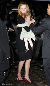 幻灯图集：妮可-基德曼怀抱女儿亮相 风韵不减