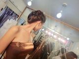 组图：“激吻女”张茆与外籍未婚夫首尔拍婚纱照