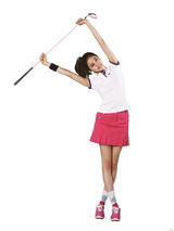 高清组图：韩星UEE高尔夫写真魅力十足露蜜腿